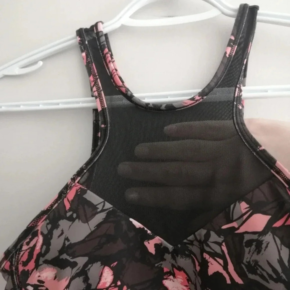 Lululemon Get It Om Longline Sports Bra Mini Paint Storm Red Black 4 - Picture 5 of 14